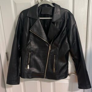 Women's Black Leather Jacket ,New